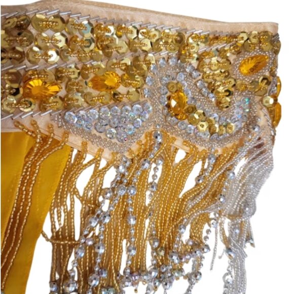 Yellow belly dancing outfit - Picture 7 of 16